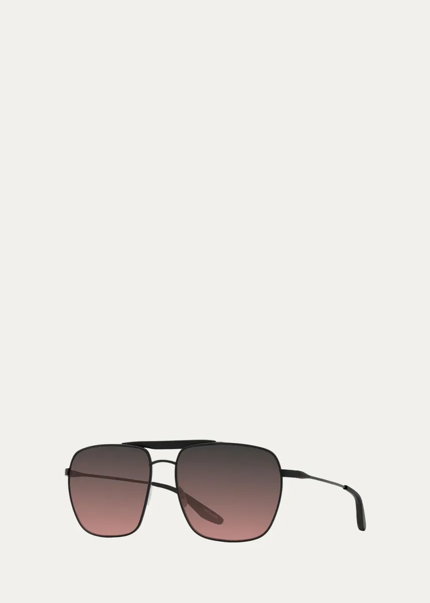 BARTON PERREIRA Men's Bhanot Titanium Aviator Sunglasses | Thumbnail 2