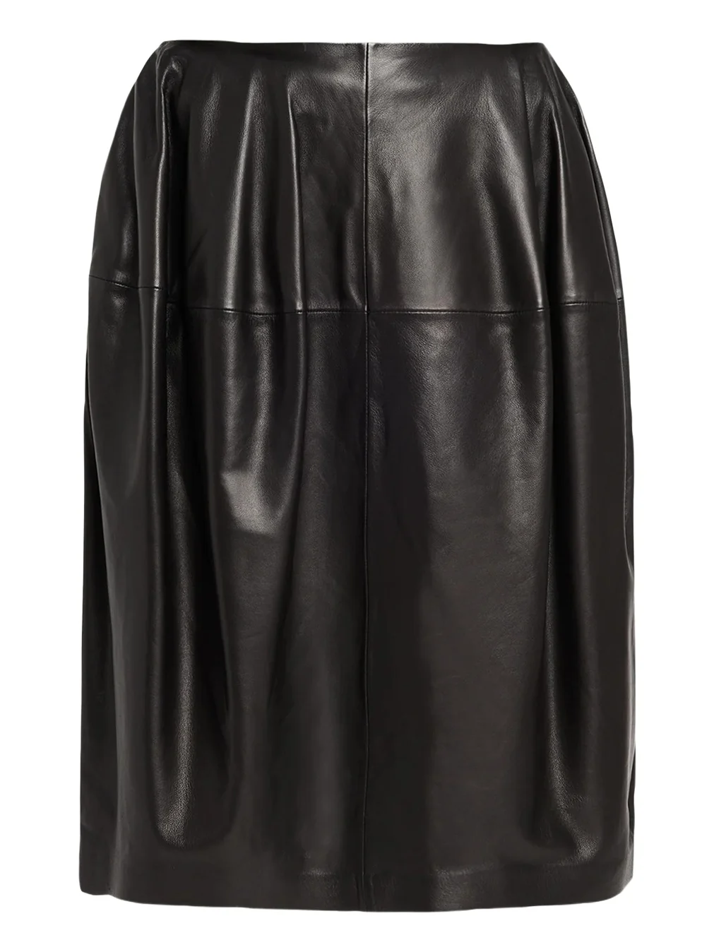Short Sculptural Leather Skirt