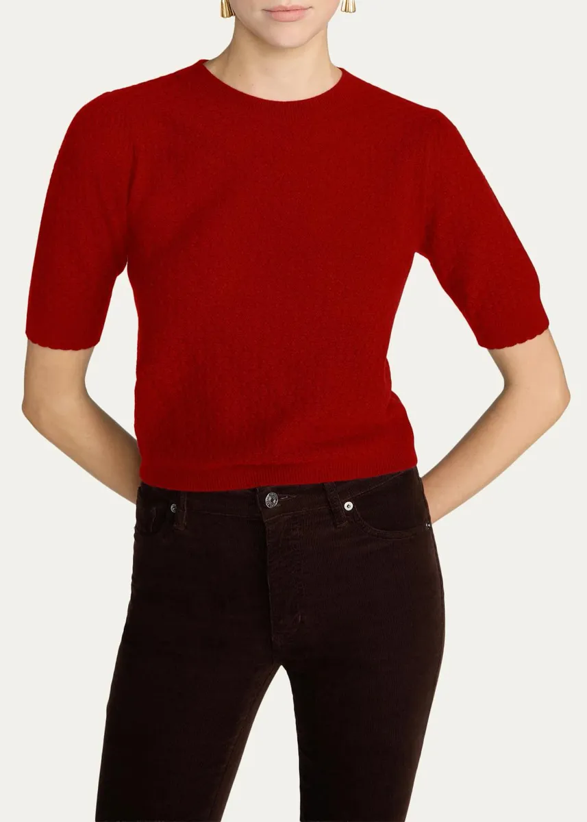 Frame The Gathered Honeycomb Cashmere Sweater | Thumbnail 4 Frame The Gathered Honeycomb Cashmere Sweater | Thumbnail 4