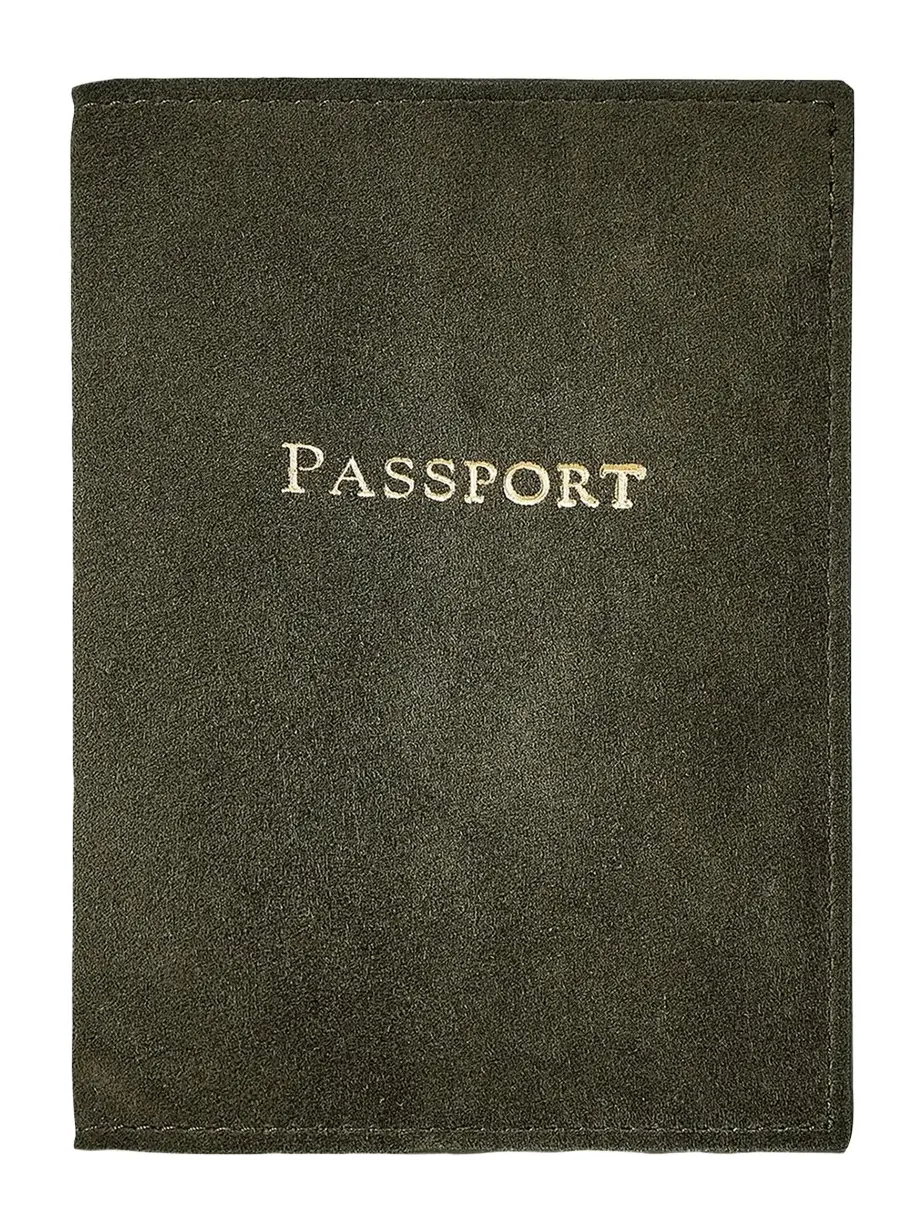 Suede Passport Holder Suede Passport Holder