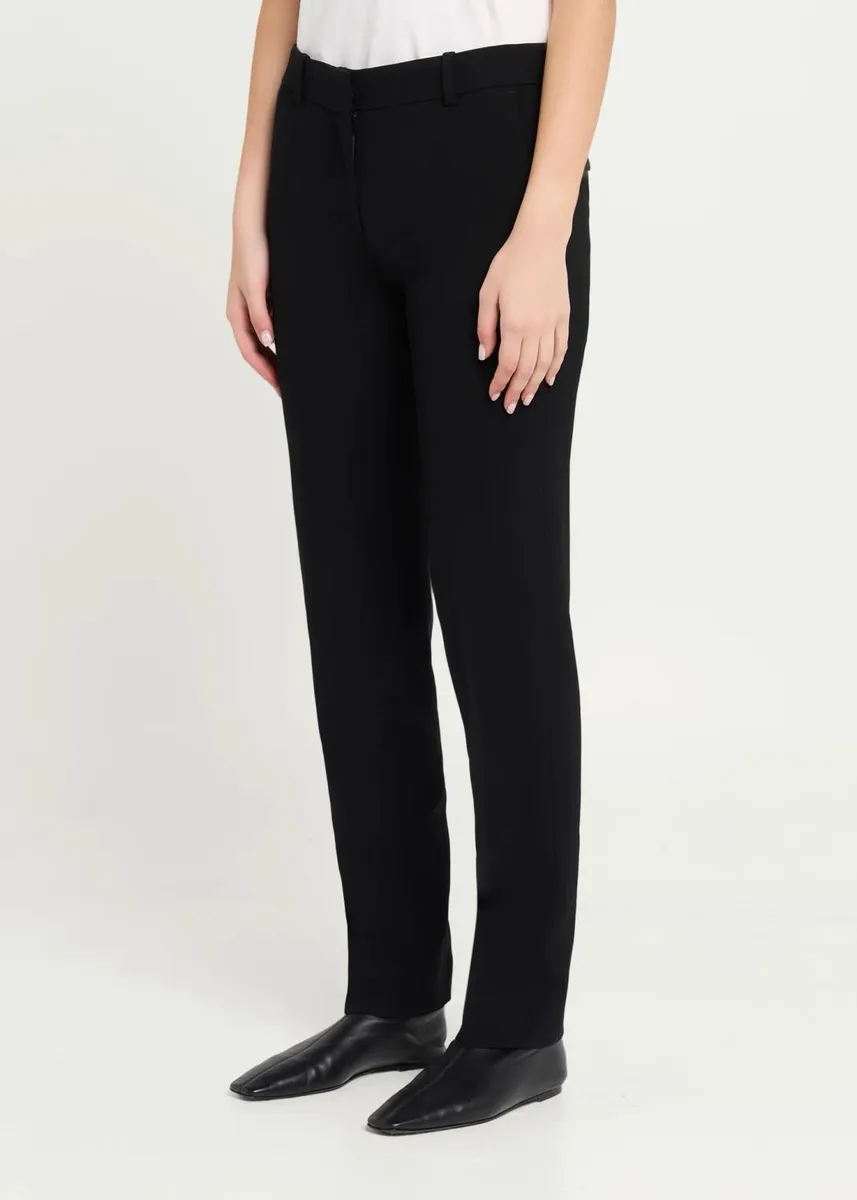 TOTEME Low-Rise Wool Slim Trousers | Thumbnail 4 TOTEME Low-Rise Wool Slim Trousers | Thumbnail 4