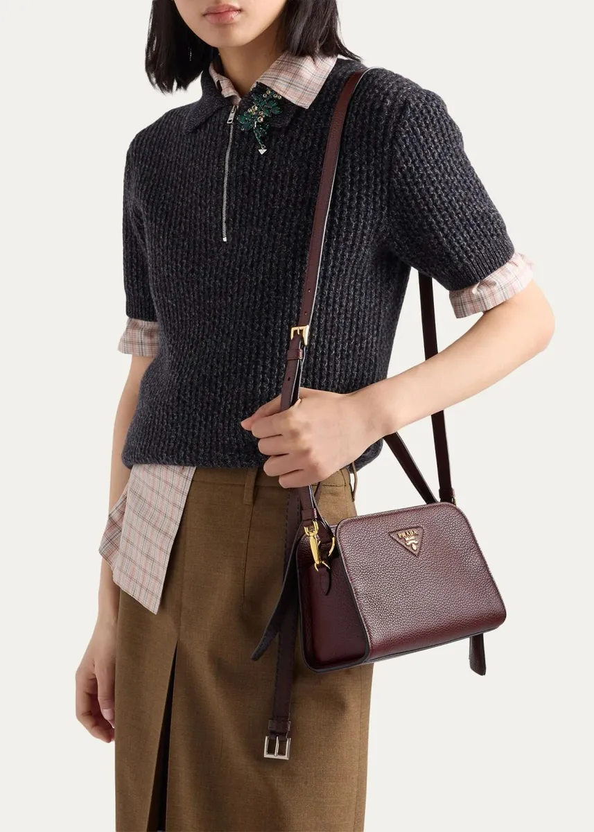 Prada Mini Leather Top-Handle Bag | Thumbnail 9 Prada Mini Leather Top-Handle Bag | Thumbnail 9