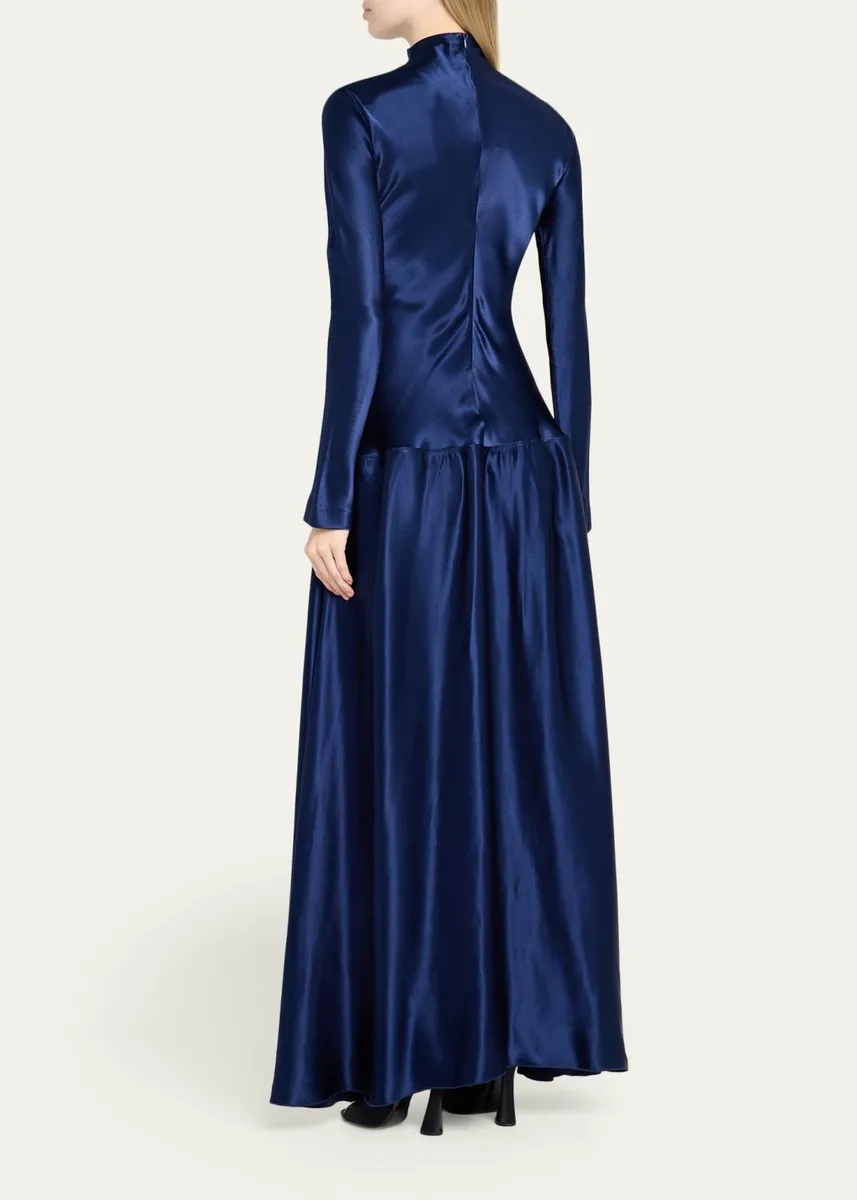 FFORME Mila Satin Drop-Waist Dress | Thumbnail 3 FFORME Mila Satin Drop-Waist Dress | Thumbnail 3