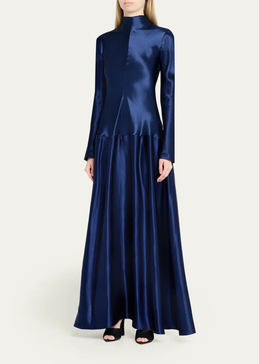 FFORME Mila Satin Drop-Waist Dress | Thumbnail 4 FFORME Mila Satin Drop-Waist Dress | Thumbnail 4