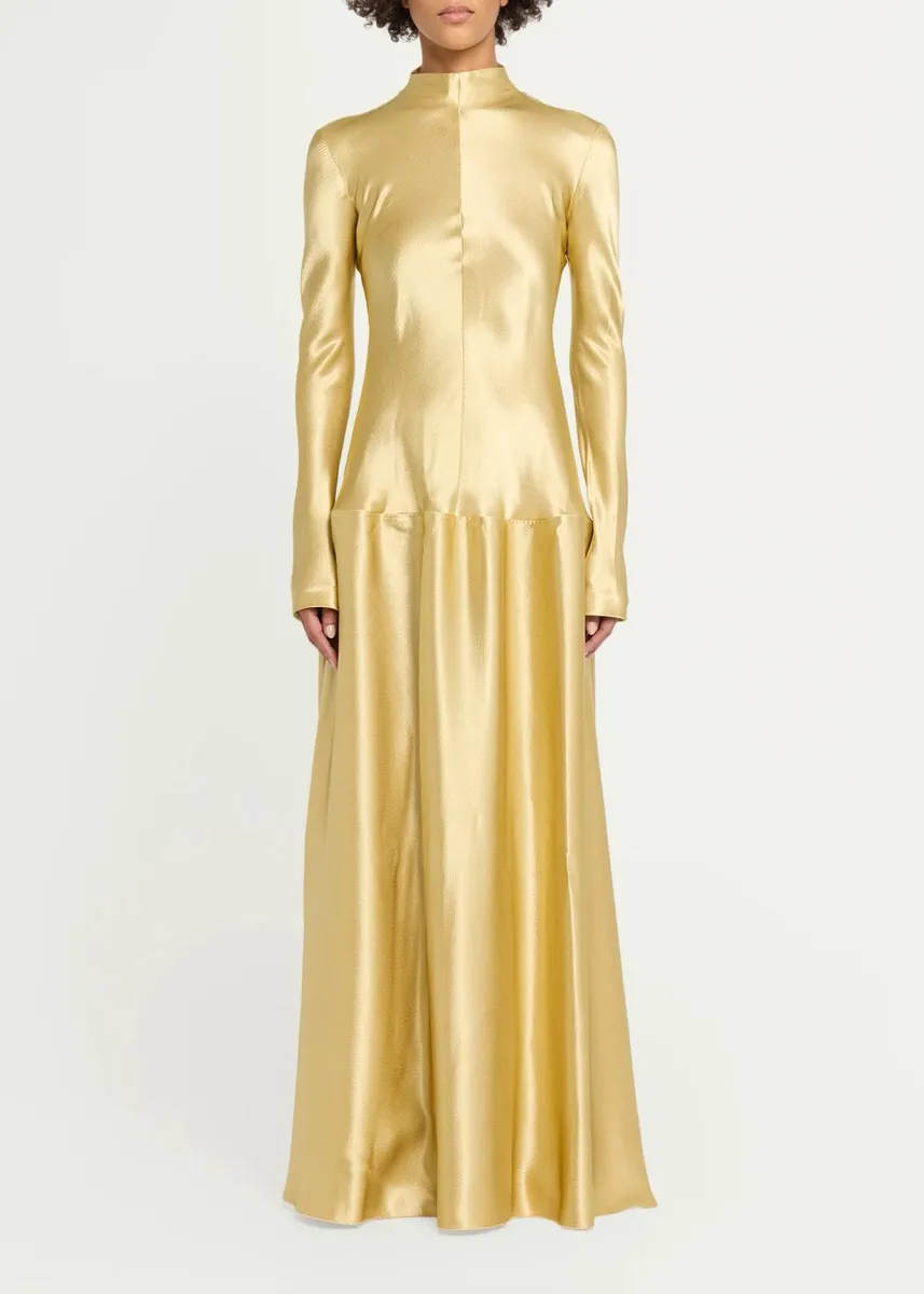 FFORME Mila Satin Drop-Waist Dress | Thumbnail 6 FFORME Mila Satin Drop-Waist Dress | Thumbnail 6