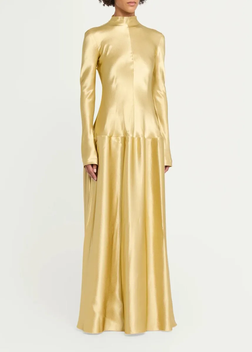 FFORME Mila Satin Drop-Waist Dress | Thumbnail 8 FFORME Mila Satin Drop-Waist Dress | Thumbnail 8