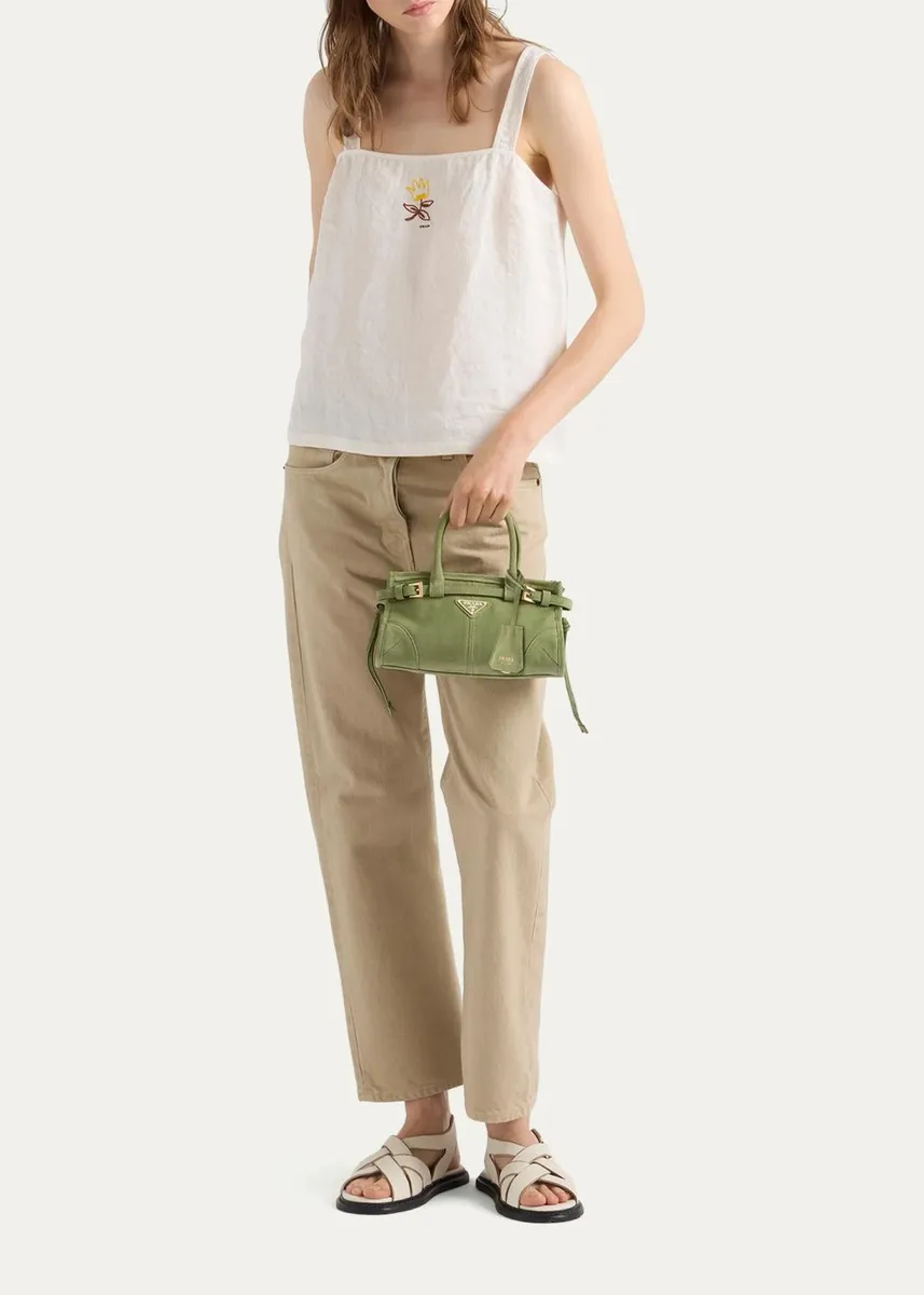 Prada Bonnie Suede Shoulder Bag | Thumbnail 4