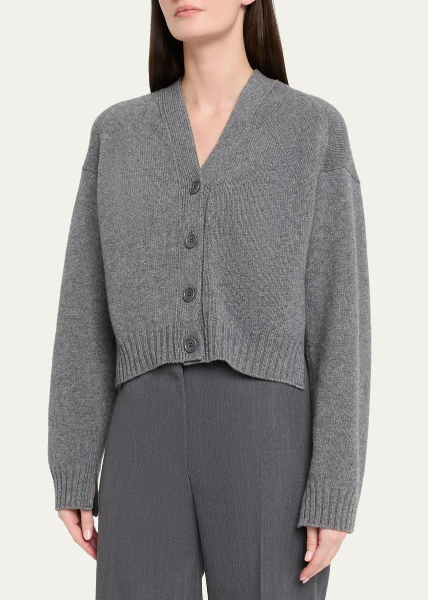 FFORME Enika Cropped Wool-Cashmere Cardigan | Thumbnail 4