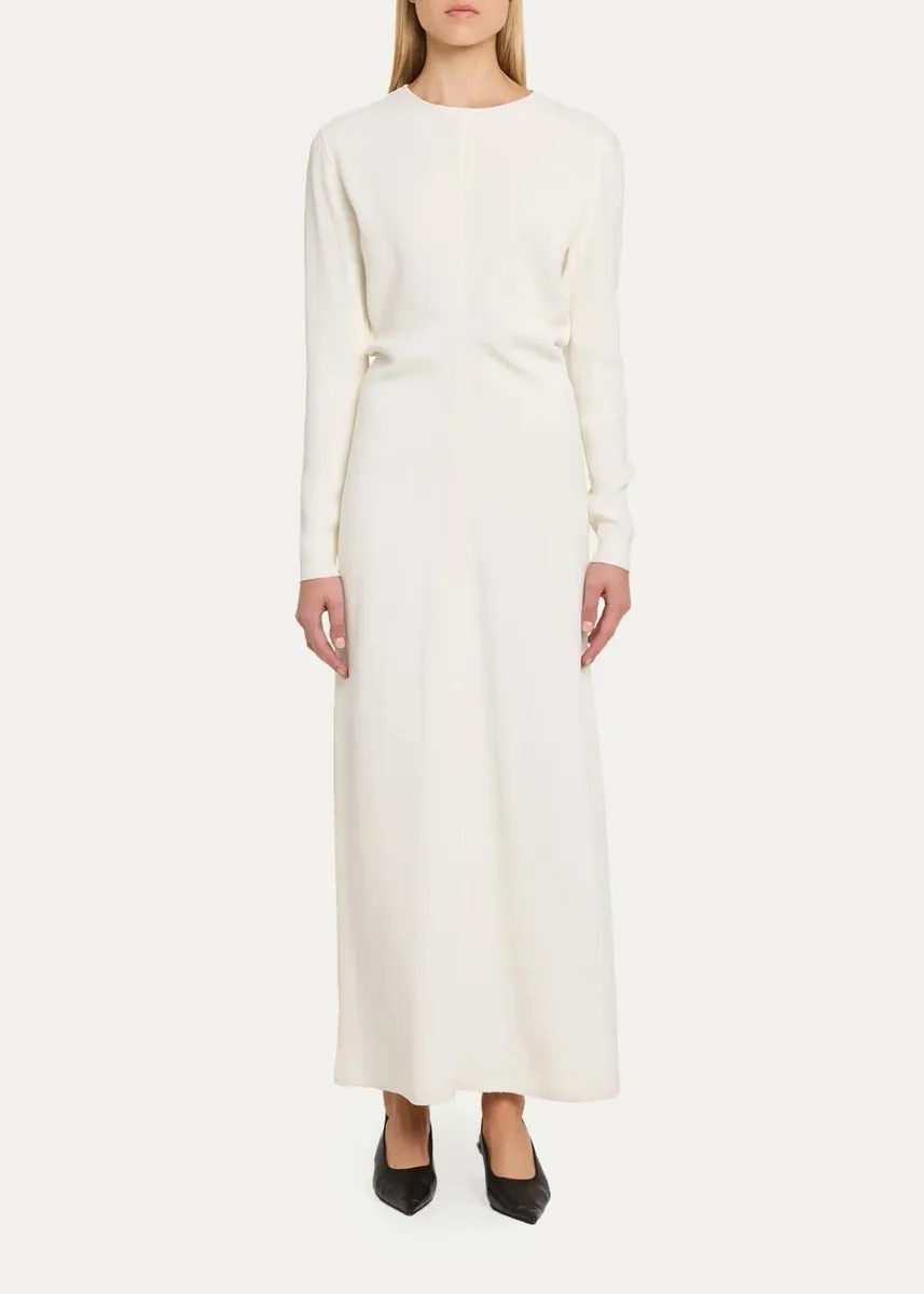 TOTEME Long-Sleeve Slouchy Maxi Dress | Thumbnail 2