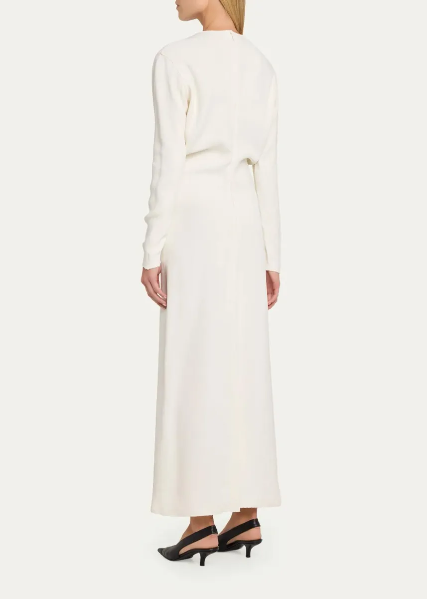 TOTEME Long-Sleeve Slouchy Maxi Dress | Thumbnail 3