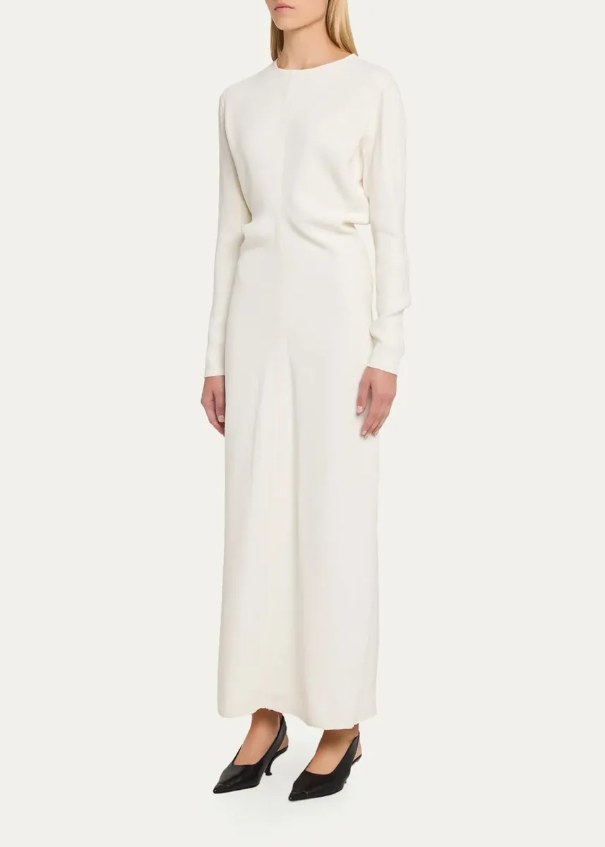 TOTEME Long-Sleeve Slouchy Maxi Dress | Thumbnail 4