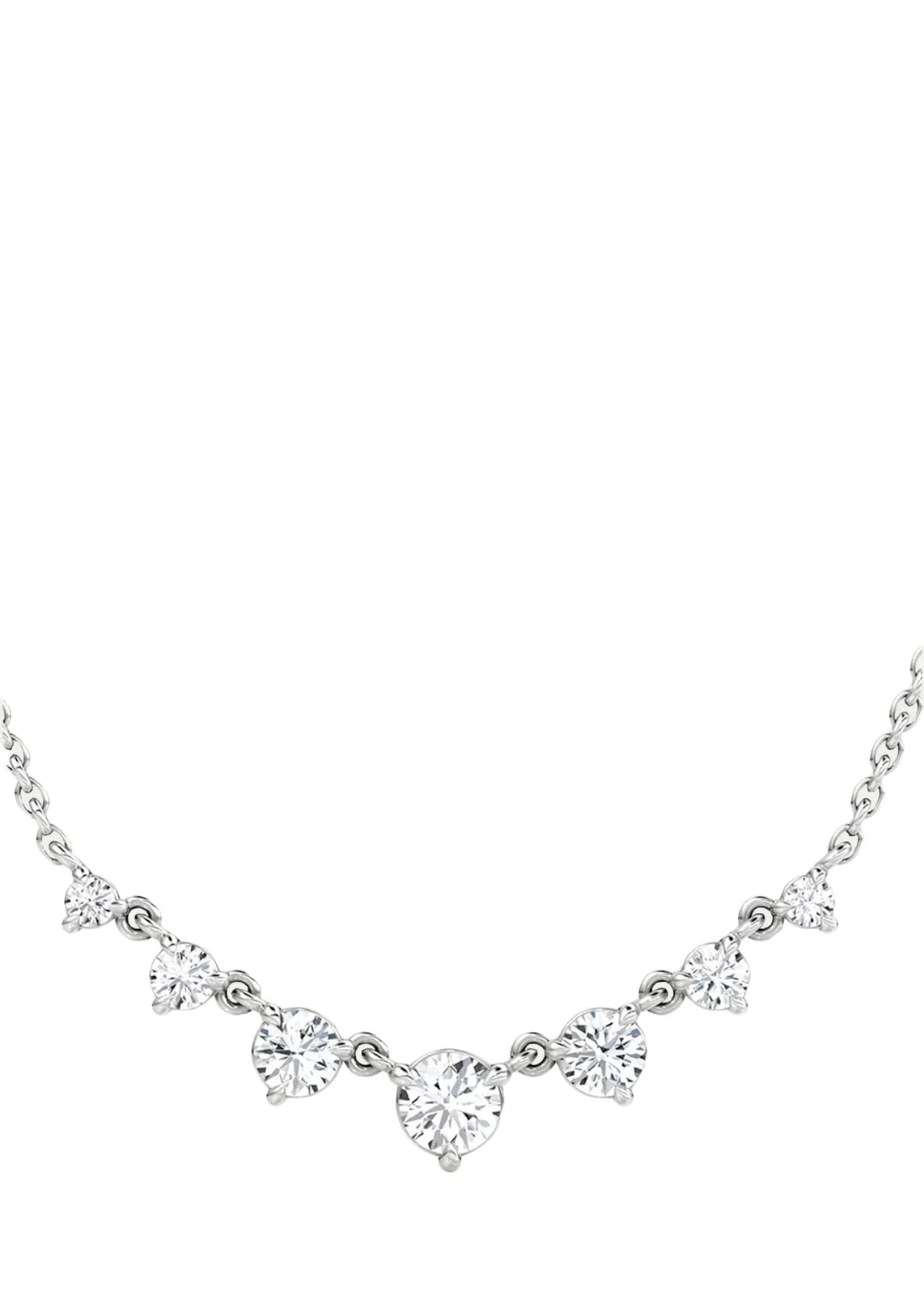 14K White Gold Lab-Grown Diamond Linked Tennis Necklace