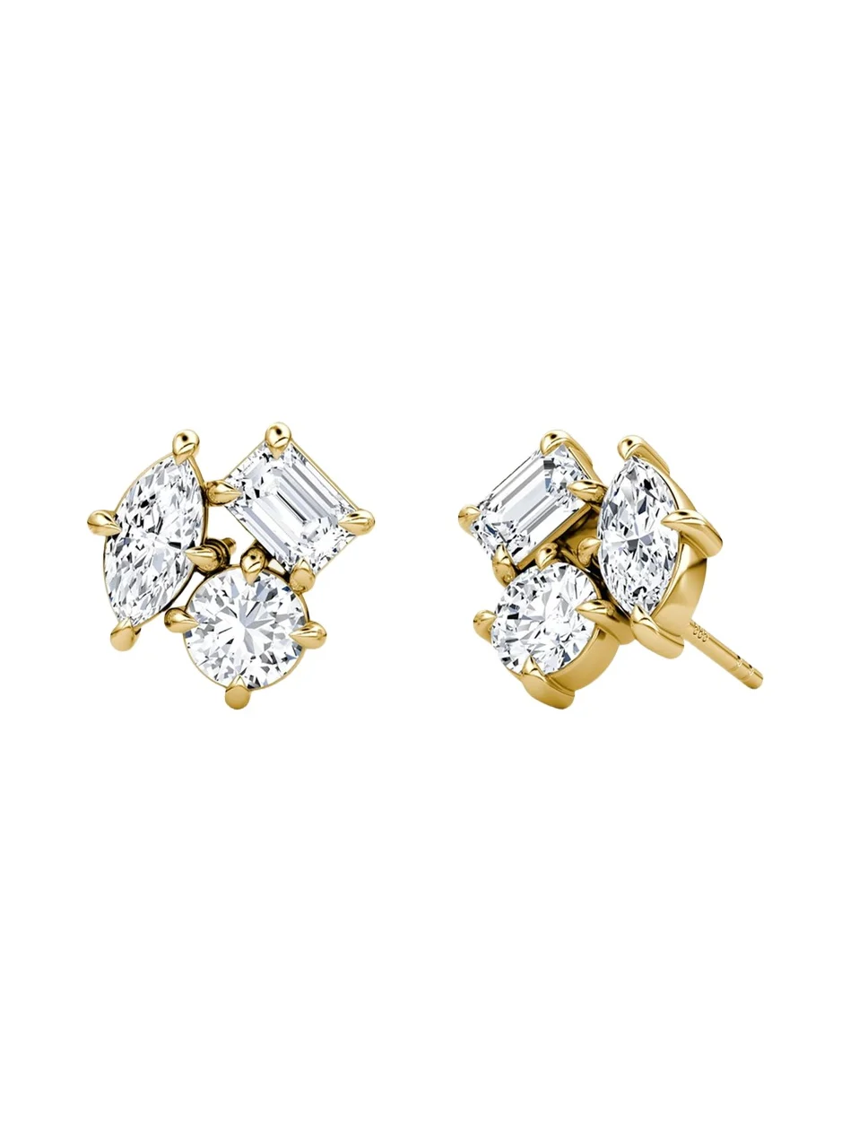 VRAI 14K Yellow Gold Lab-Grown Diamond Constellation Stud Earrings