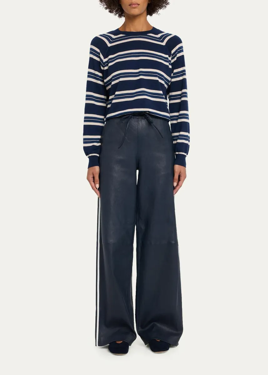 Sprwmn Striped Raglan Cashmere Sweater | Thumbnail 2 Sprwmn Striped Raglan Cashmere Sweater | Thumbnail 2