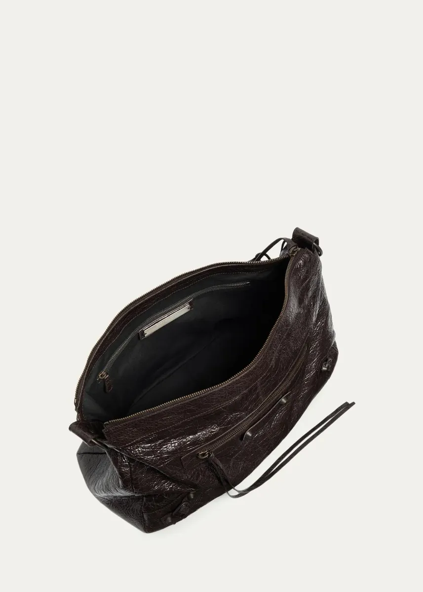 Balenciaga Men's Le City Moto Medium Leather Crossbody/Shoulder Bag | Thumbnail 3 Balenciaga Men's Le City Moto Medium Leather Crossbody/Shoulder Bag | Thumbnail 3
