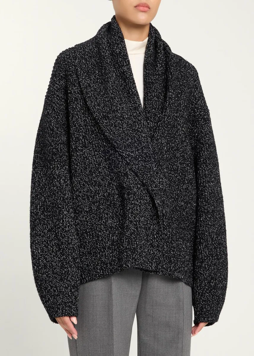 TOTEME Oversized Shawl-Lapel Cardigan | Thumbnail 4