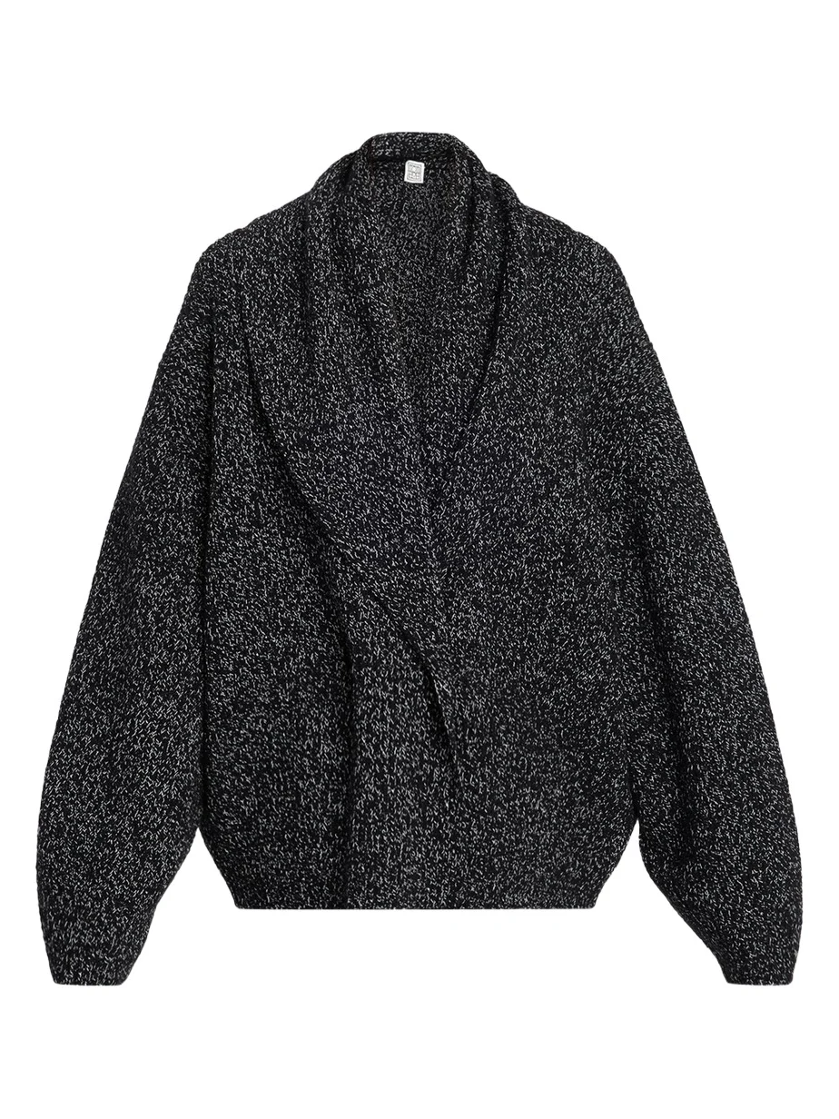 TOTEME Oversized Shawl-Lapel Cardigan