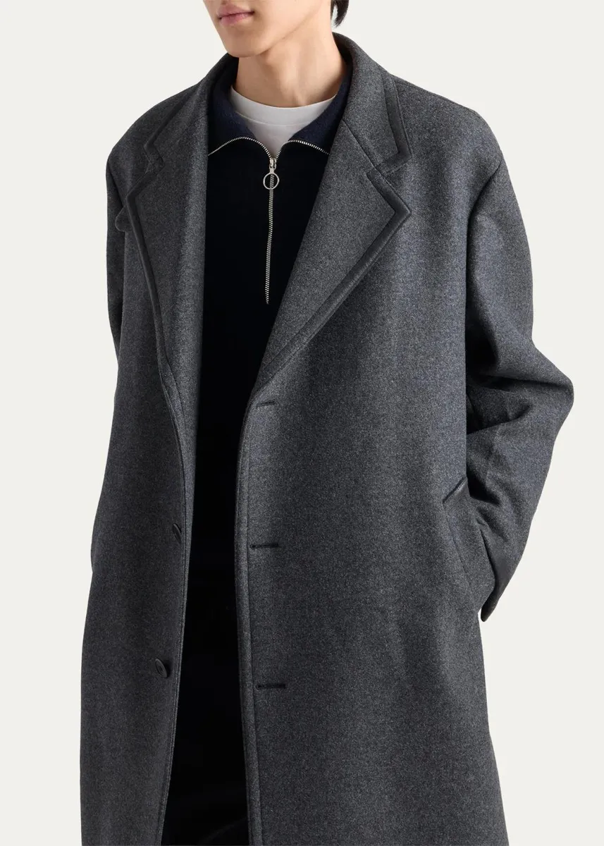 Prada Men's Wool and Cashmere Polo Sweater | Thumbnail 5 Prada Men's Wool and Cashmere Polo Sweater | Thumbnail 5