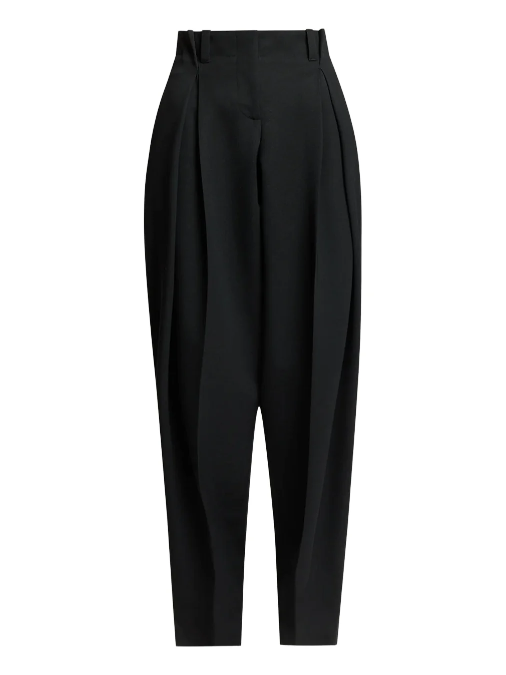 Silk Pants with Inverted Pleats
