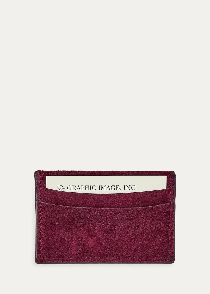 Graphic Image Slim Suede Card Case | Thumbnail 2 Graphic Image Slim Suede Card Case | Thumbnail 2