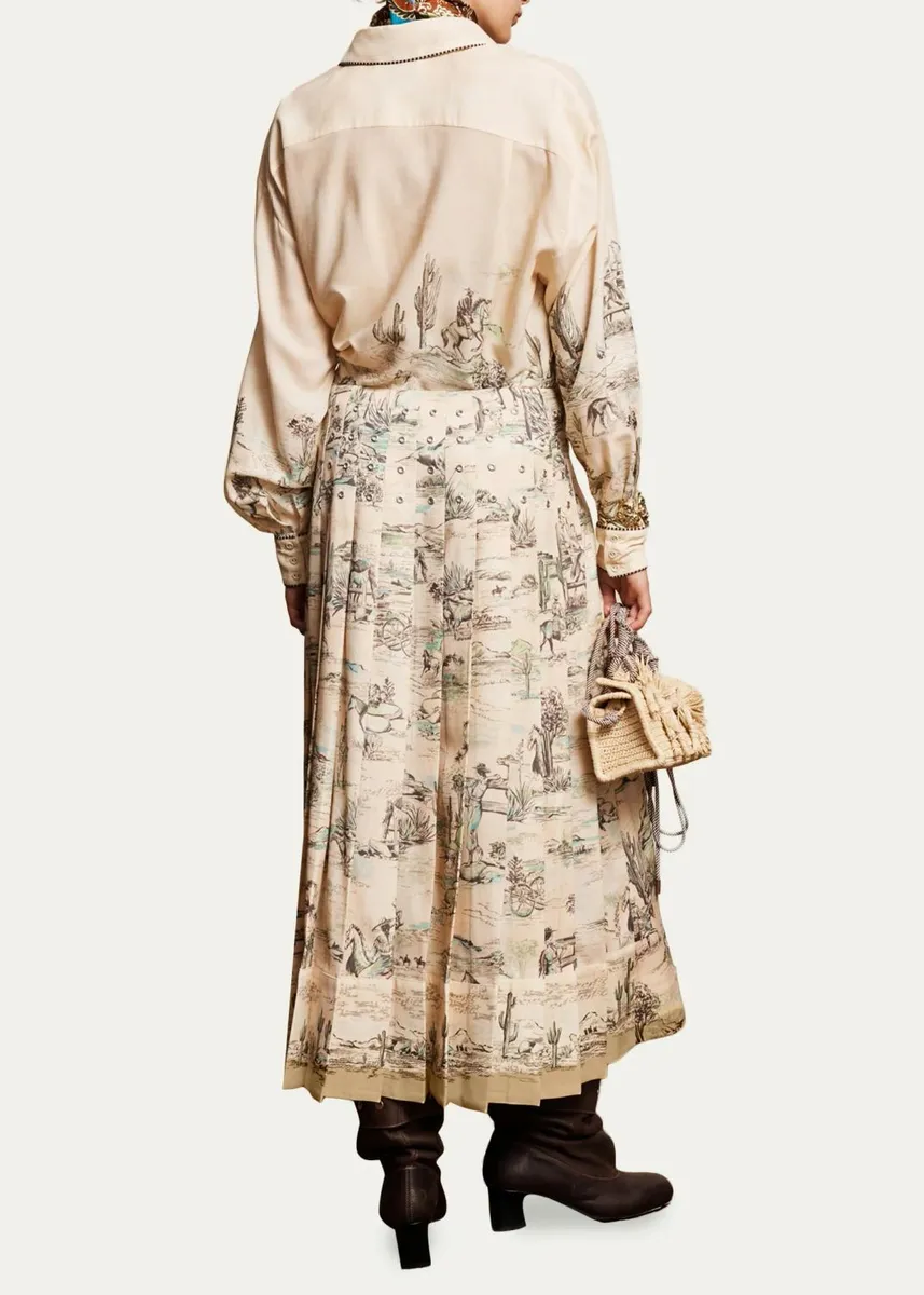 ALÉMAIS Scout Pleated Midi Skirt | Thumbnail 3 ALÉMAIS Scout Pleated Midi Skirt | Thumbnail 3