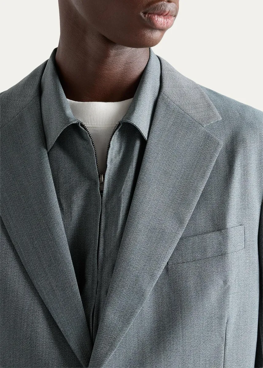 Prada Men's Ottoman Cotton Shirt | Thumbnail 5 Prada Men's Ottoman Cotton Shirt | Thumbnail 5