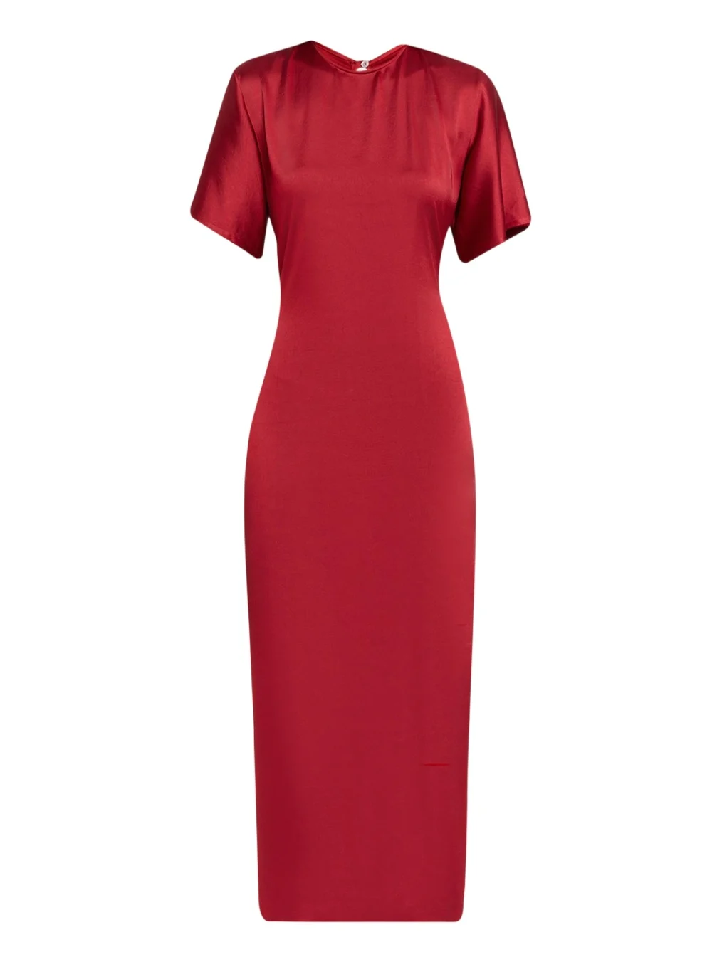 FFORME Imogen Fluid Satin Gathered Godet Midi Dress