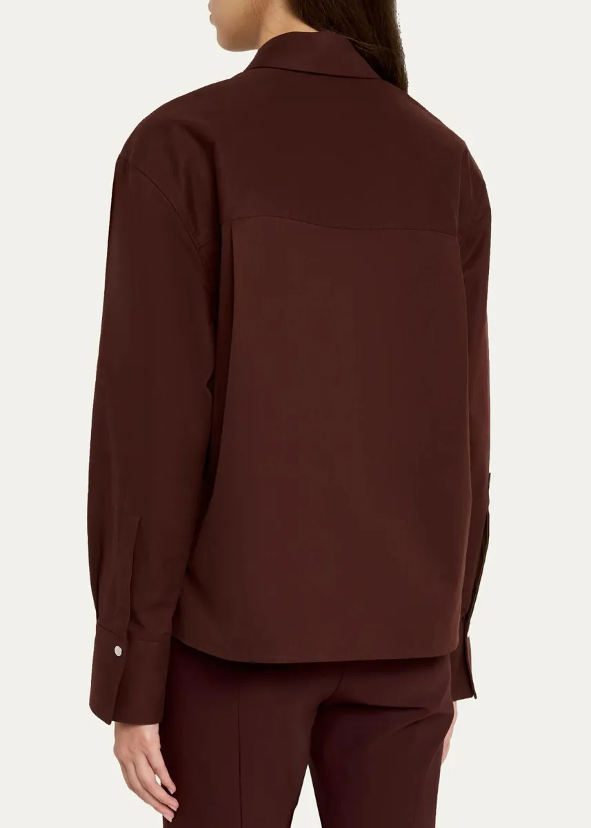 Vince Cotton Metal-Snap Long-Sleeve Shirt | Thumbnail 3
