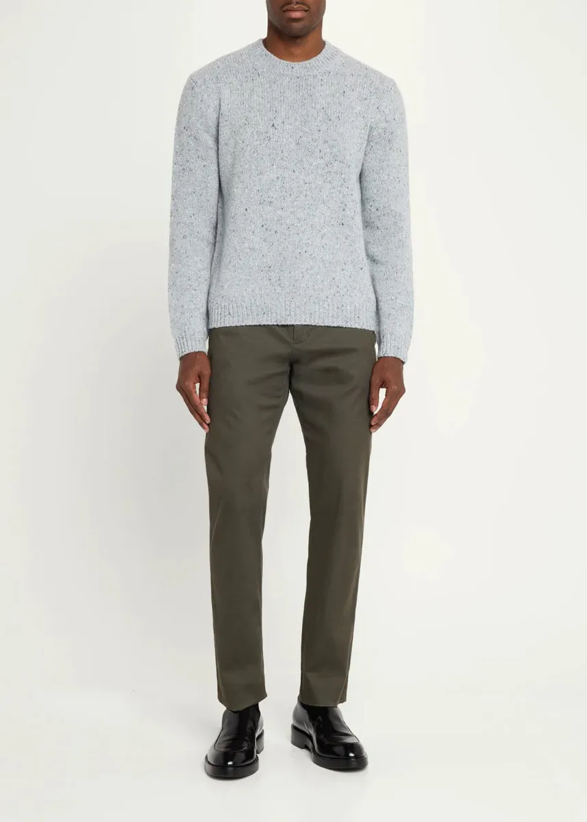 Iris Von Arnim Men's Melange Wool & Cashmere Crewneck Sweater | Thumbnail 2
