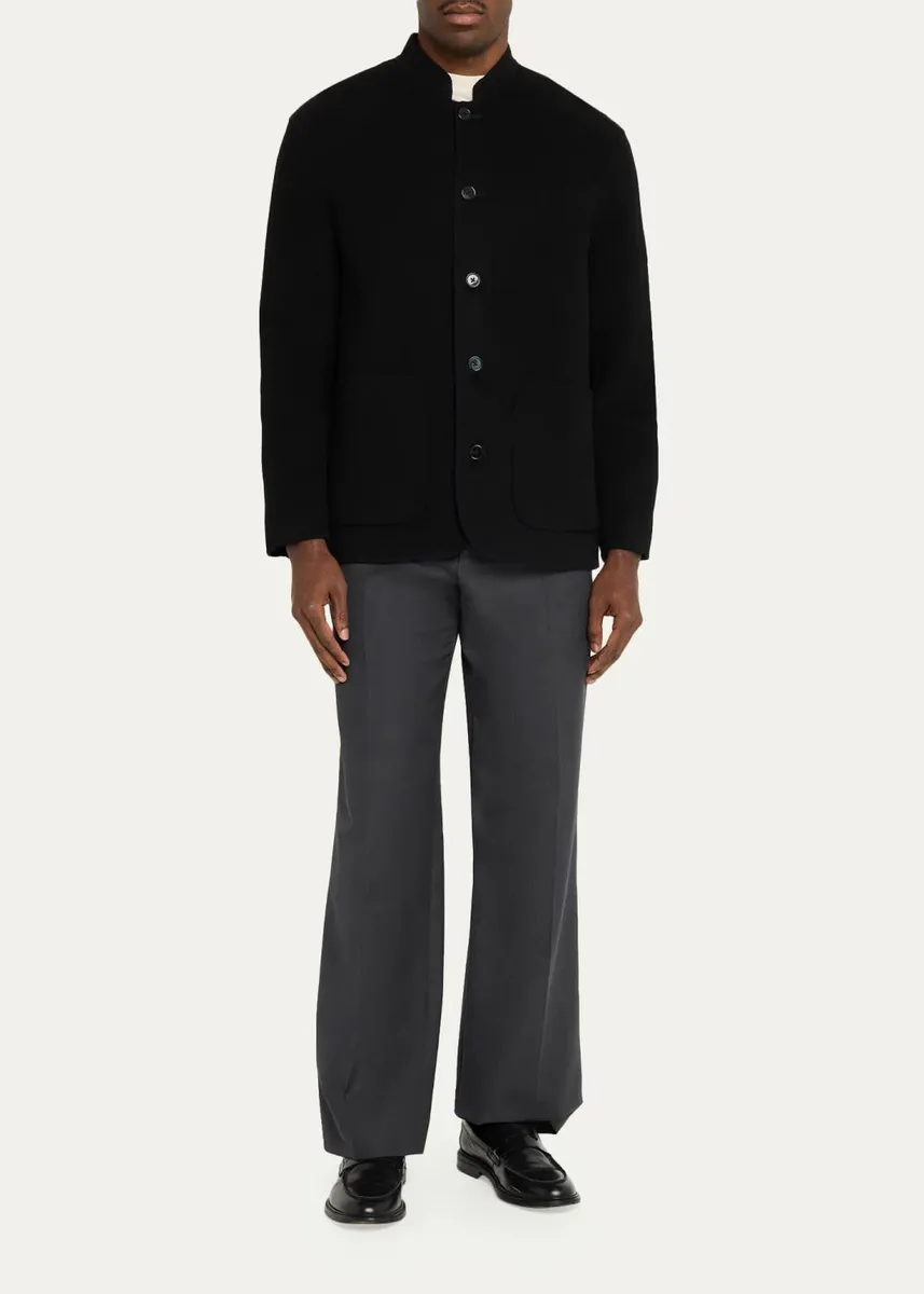 OFFICINE GÉNÉRALE Men's Simao Double Split Wool Overshirt | Thumbnail 2 OFFICINE GÉNÉRALE Men's Simao Double Split Wool Overshirt | Thumbnail 2
