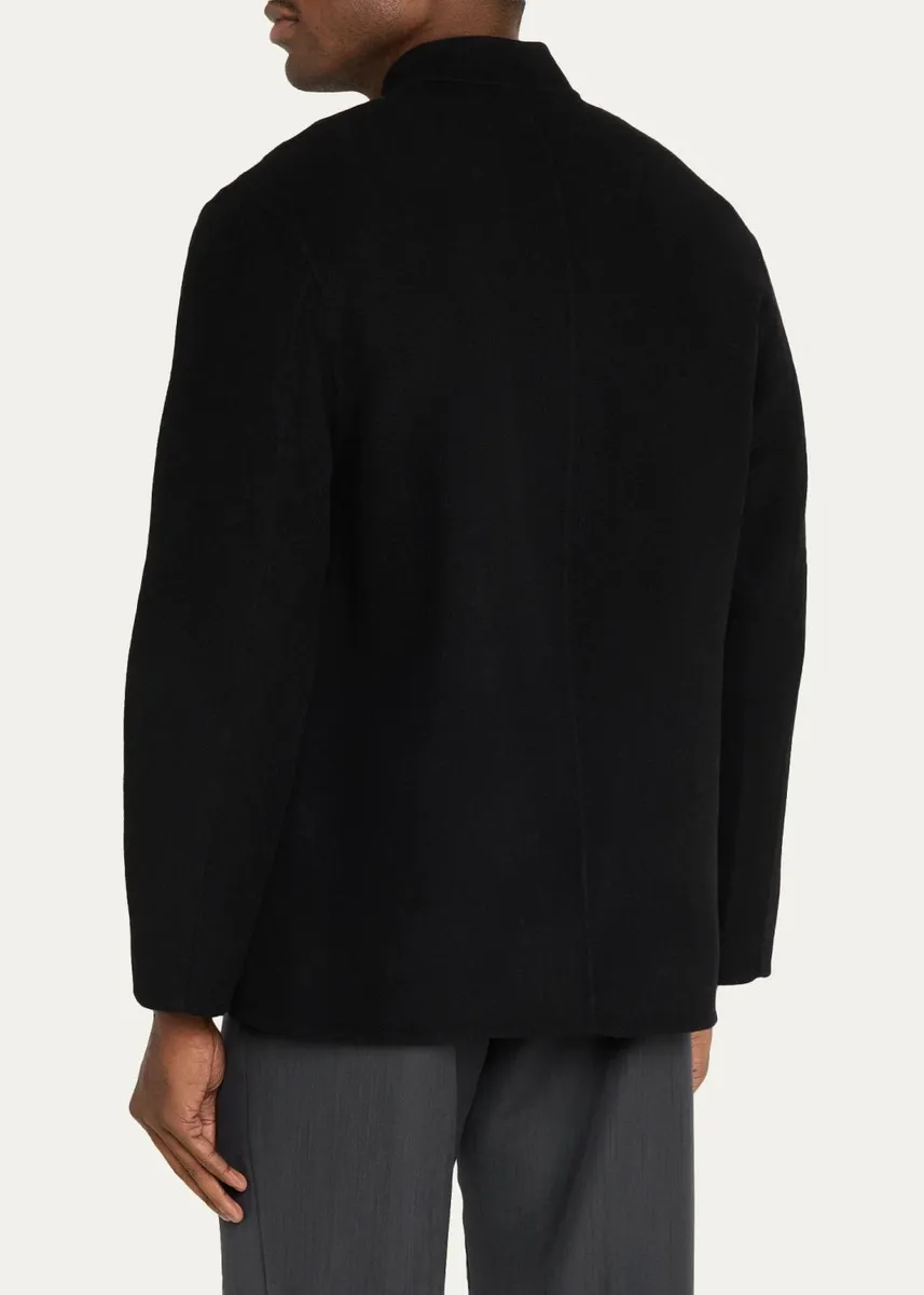 OFFICINE GÉNÉRALE Men's Simao Double Split Wool Overshirt | Thumbnail 3 OFFICINE GÉNÉRALE Men's Simao Double Split Wool Overshirt | Thumbnail 3