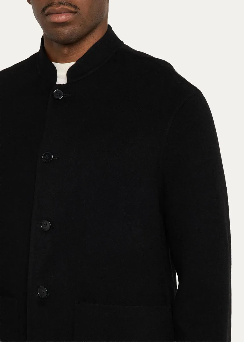 OFFICINE GÉNÉRALE Men's Simao Double Split Wool Overshirt | Thumbnail 5 OFFICINE GÉNÉRALE Men's Simao Double Split Wool Overshirt | Thumbnail 5