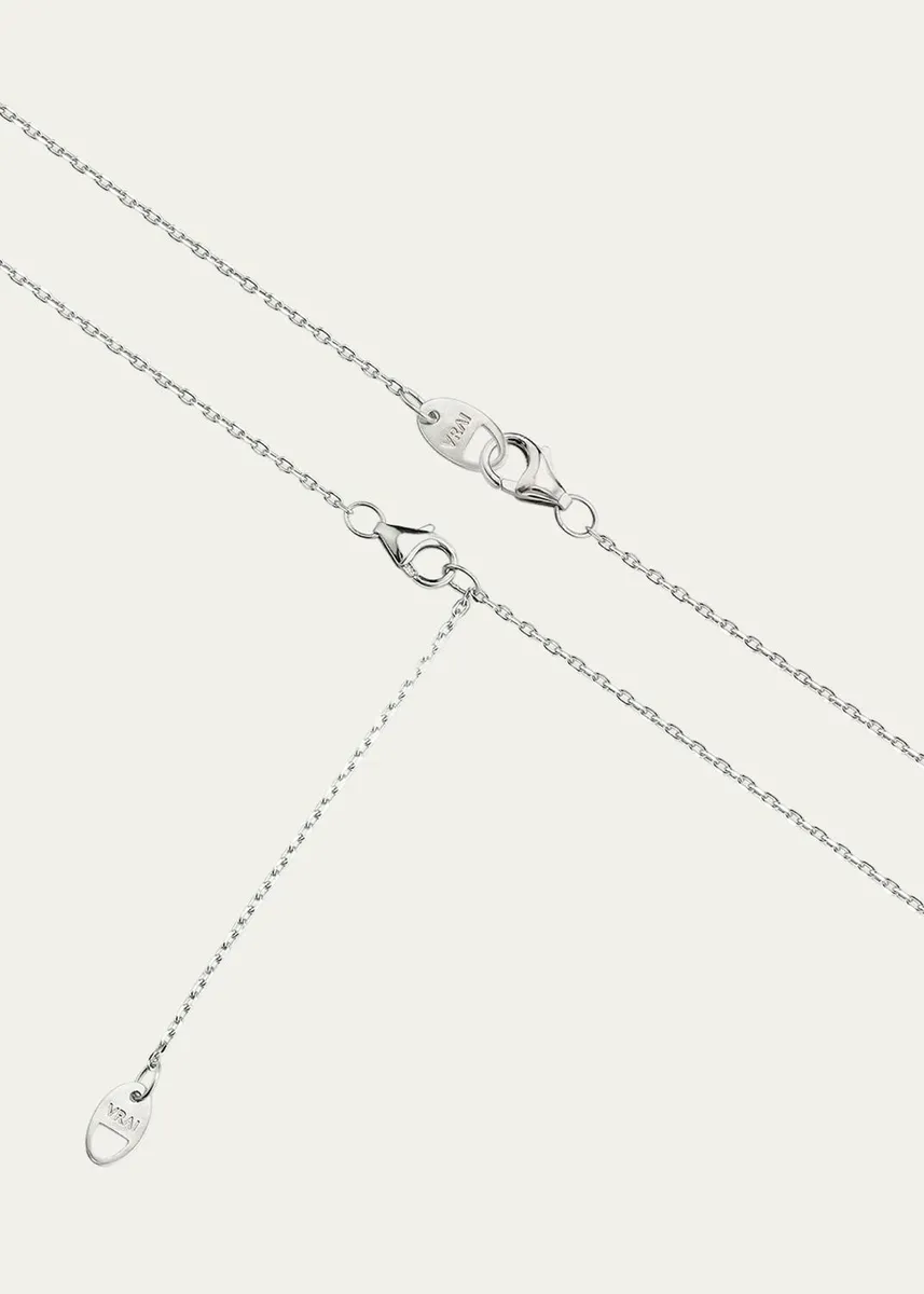 VRAI 14K White Gold Lab-Grown Diamond Single Pear Pendant Necklace | Thumbnail 4