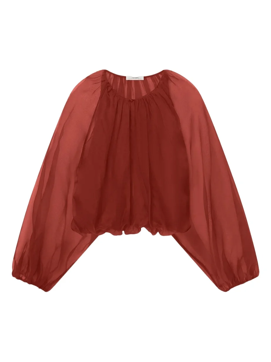 Frame The Sheer Balloon Blouse