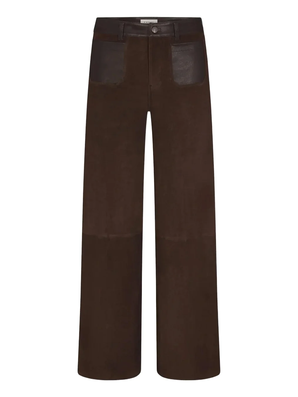 Frame Suede Slim Wide-Leg Pants