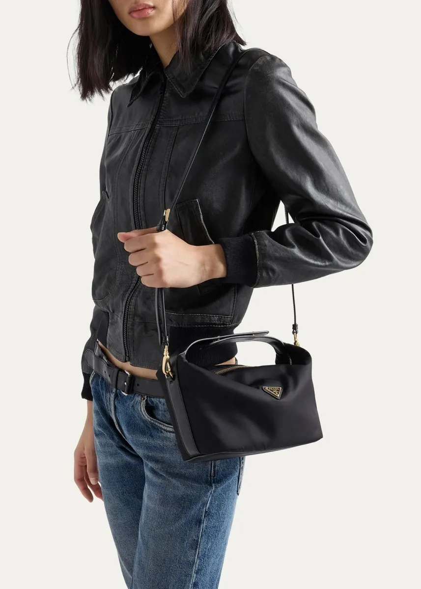 Prada Cherie Mini Re-Nylon Top-Handle Bag | Thumbnail 2 Prada Cherie Mini Re-Nylon Top-Handle Bag | Thumbnail 2