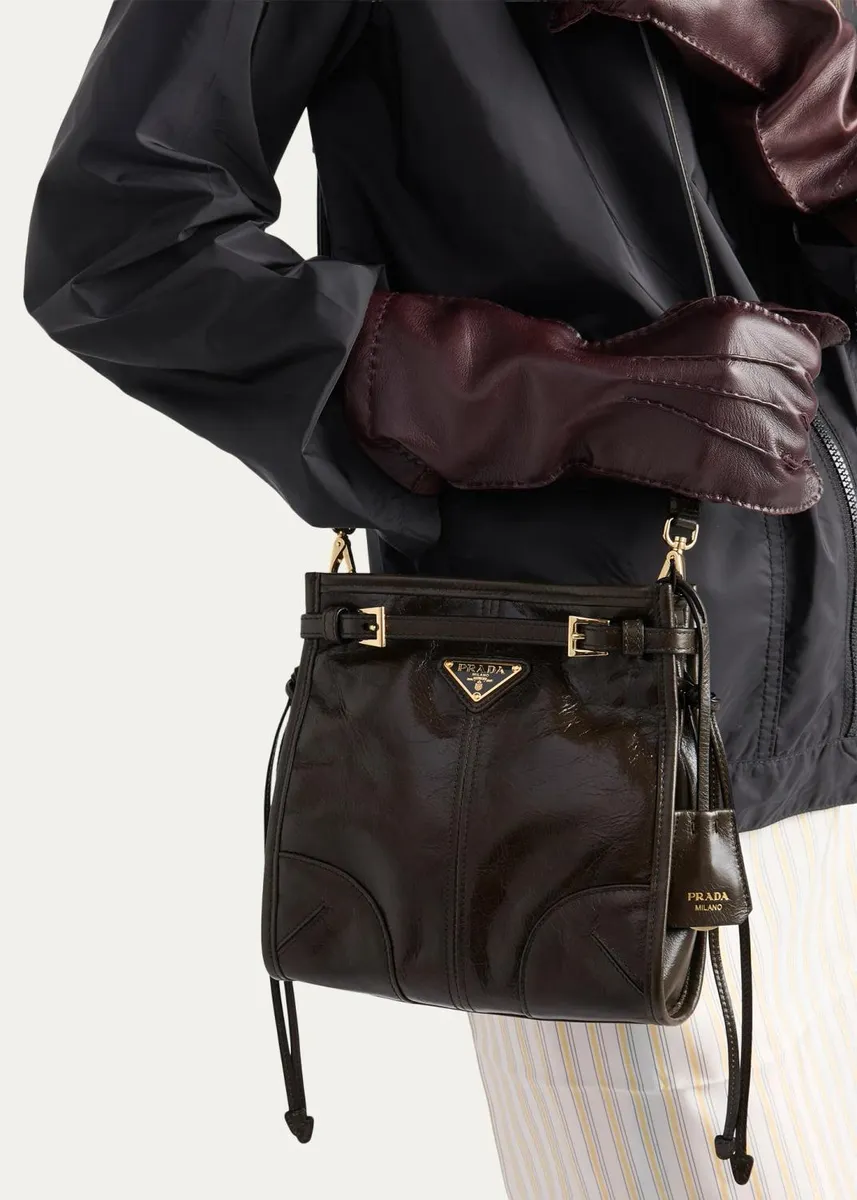 Prada Bonnie Mini Leather Crossbody Bag | Thumbnail 3