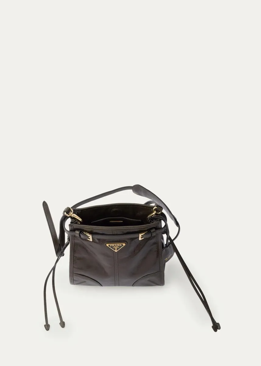 Prada Bonnie Mini Leather Crossbody Bag | Thumbnail 5