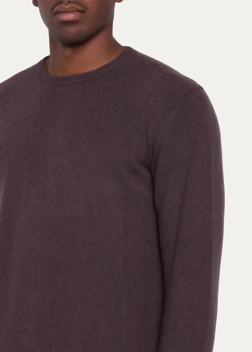 Massimo Alba Men's Brushed Cashmere Crewneck Sweater | Thumbnail 5 Massimo Alba Men's Brushed Cashmere Crewneck Sweater | Thumbnail 5