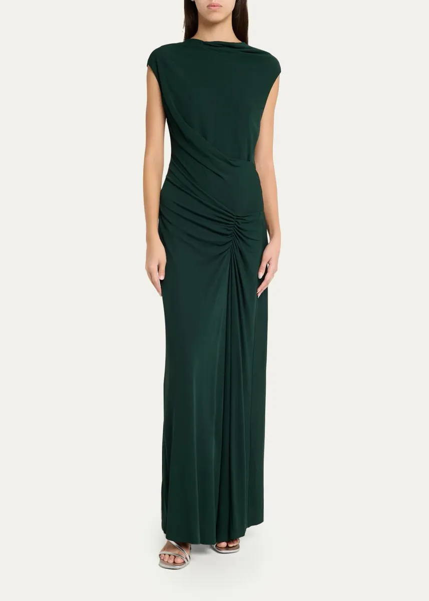 Simkhai Acacia Draped Jersey Maxi Dress | Thumbnail 2