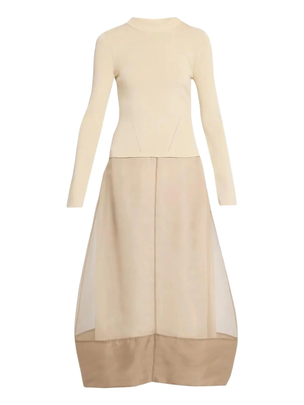 Maril Mixed Media Bubble Midi Dress Maril Mixed Media Bubble Midi Dress