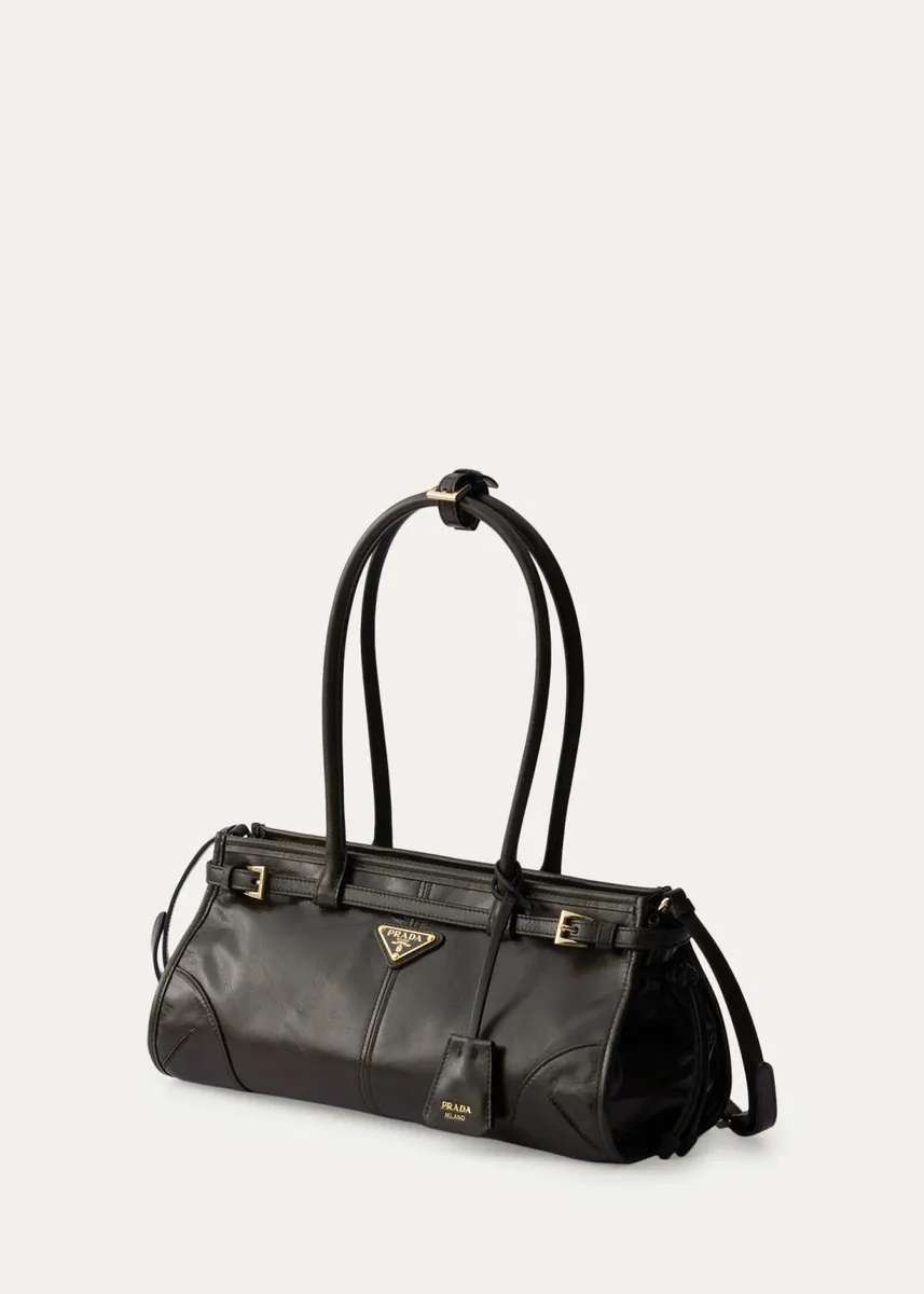 Prada Bonnie Medium Leather Shoulder Bag | Thumbnail 3 Prada Bonnie Medium Leather Shoulder Bag | Thumbnail 3