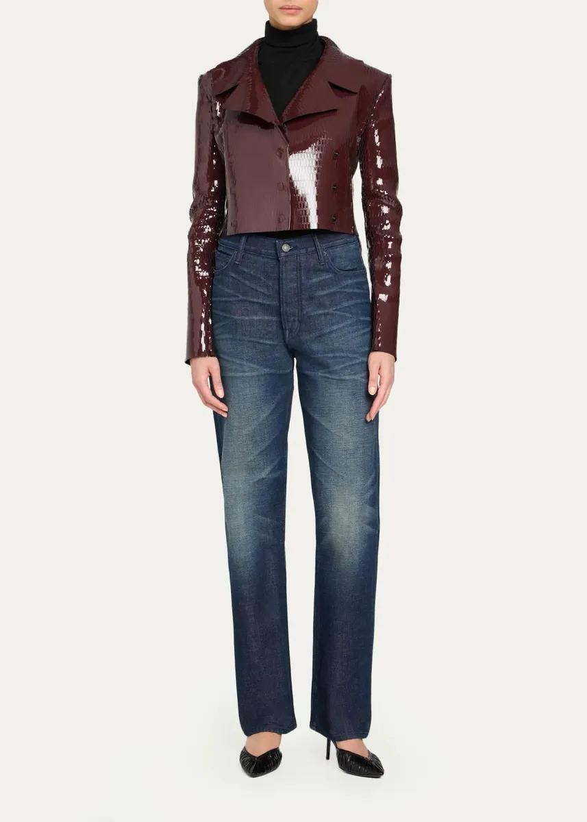 Tom Ford Low-Waist Stonewashed Denim Straight-Leg Boyfriend Pants | Thumbnail 2 Tom Ford Low-Waist Stonewashed Denim Straight-Leg Boyfriend Pants | Thumbnail 2