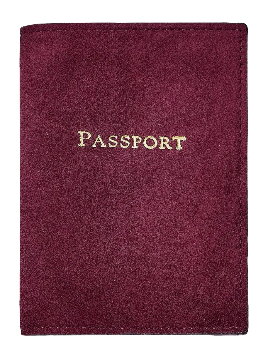 Suede Passport Holder Suede Passport Holder
