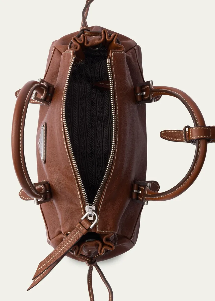 Prada Bonnie Leather Top-Handle Bag | Thumbnail 2 Prada Bonnie Leather Top-Handle Bag | Thumbnail 2