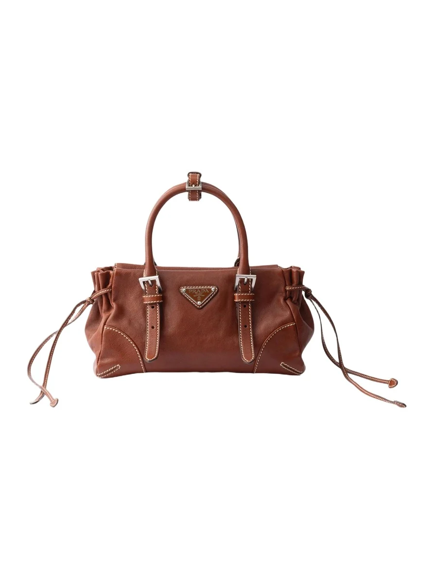 Prada Bonnie Leather Top-Handle Bag
