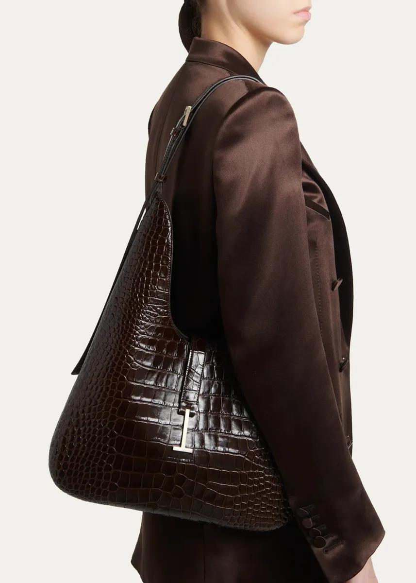 Tom Ford Kara Croc-Embossed Leather Hobo Bag | Thumbnail 2 Tom Ford Kara Croc-Embossed Leather Hobo Bag | Thumbnail 2