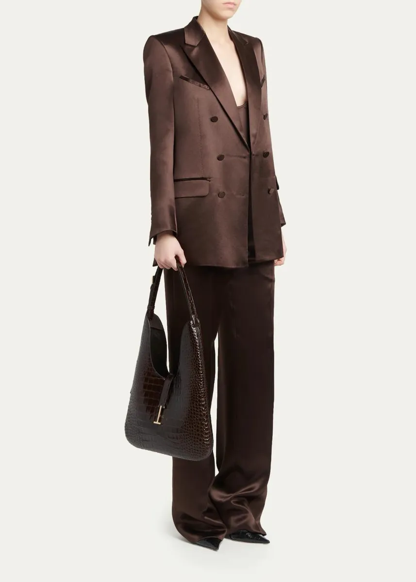 Tom Ford Kara Croc-Embossed Leather Hobo Bag | Thumbnail 5 Tom Ford Kara Croc-Embossed Leather Hobo Bag | Thumbnail 5