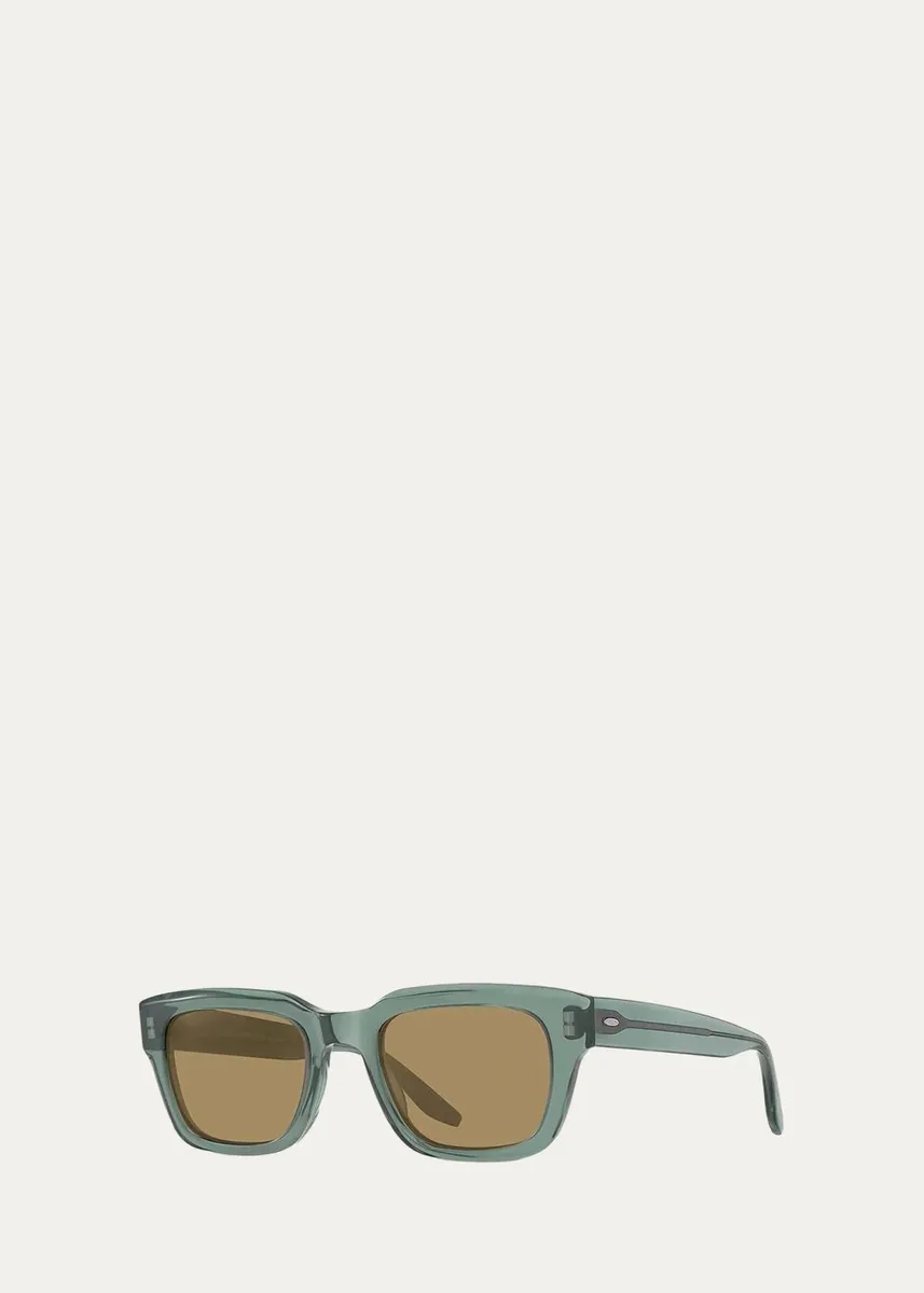 BARTON PERREIRA Men's Butzi Acetate Rectangular Sunglasses | Thumbnail 2