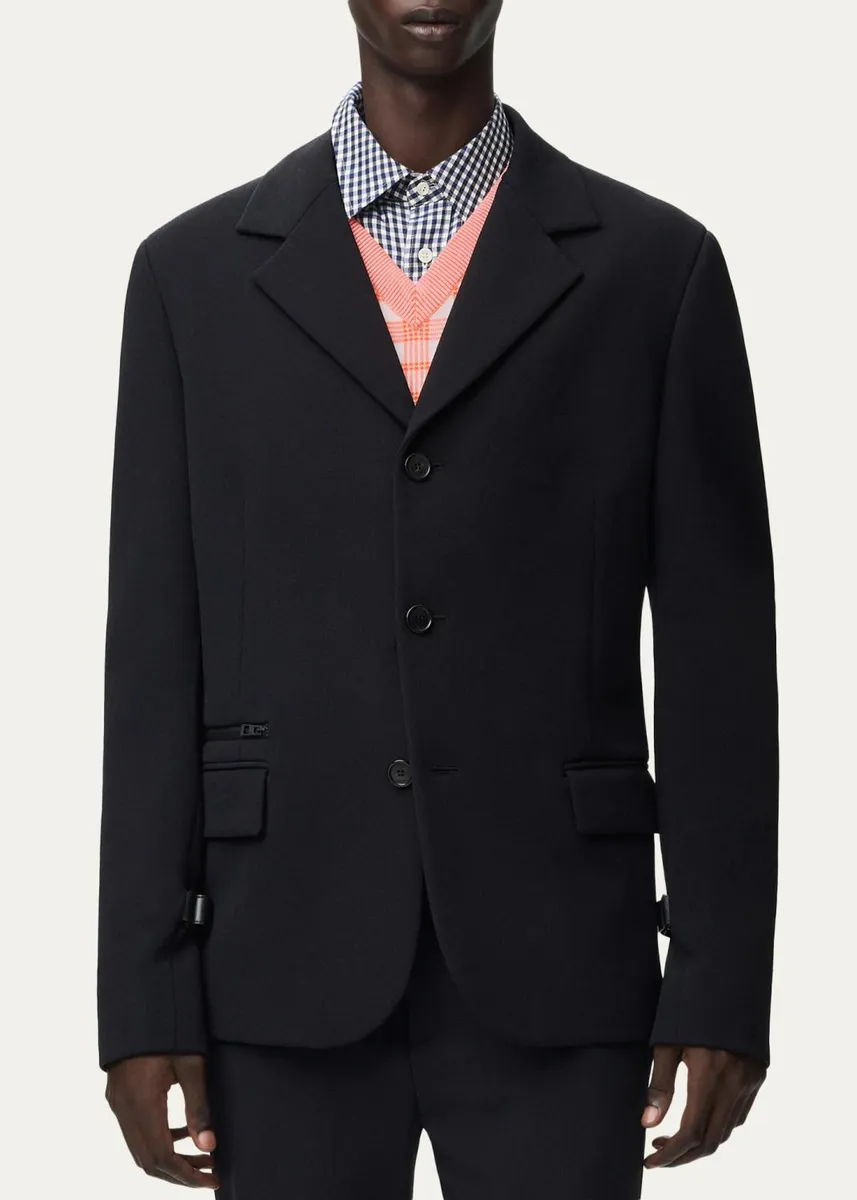 Loewe Men's Zip-Pocket Single-Breasted Sport Jacket | Thumbnail 4